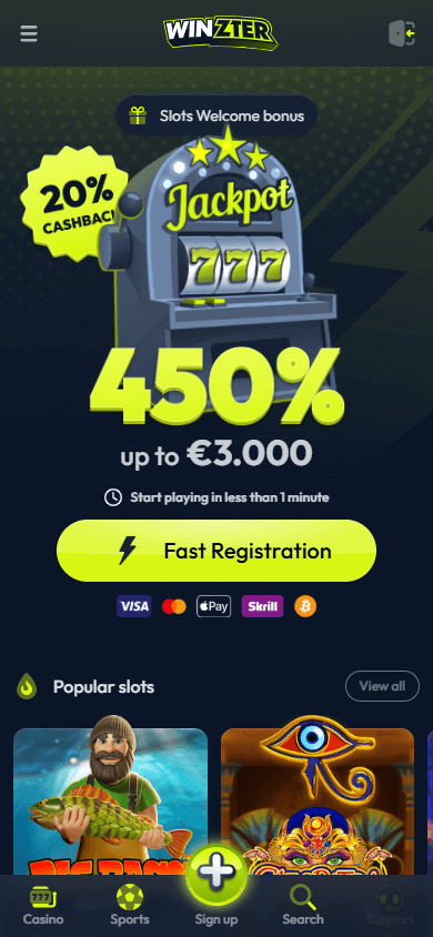 Winzter Casino Mobile screenshot